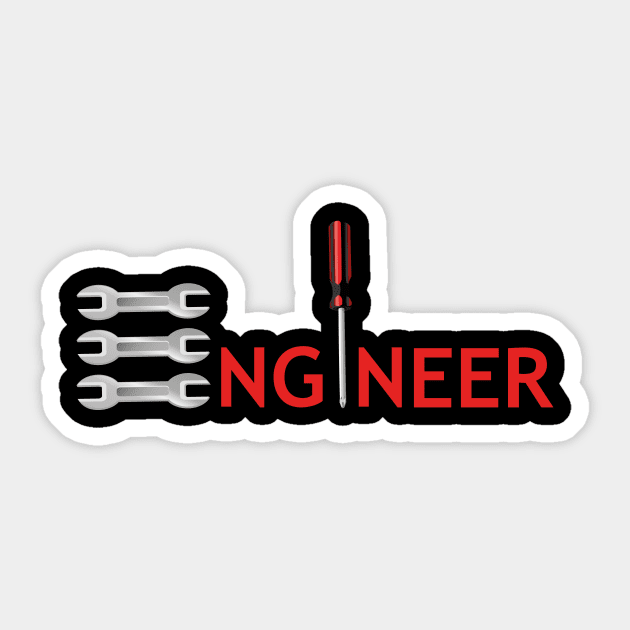 Best design Engineer text with tools image Sticker by PrisDesign99